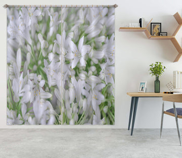 3D White Flower 6568 Assaf Frank Curtain Curtains Drapes