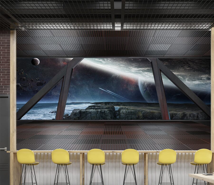 3D Black Sea WC086 Wall Murals Wallpaper AJ Wallpaper 2 