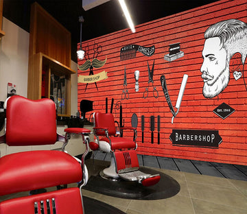 3D Short Hair Style 1471 Barber Shop Wall Murals Wallpaper AJ Wallpaper 2 
