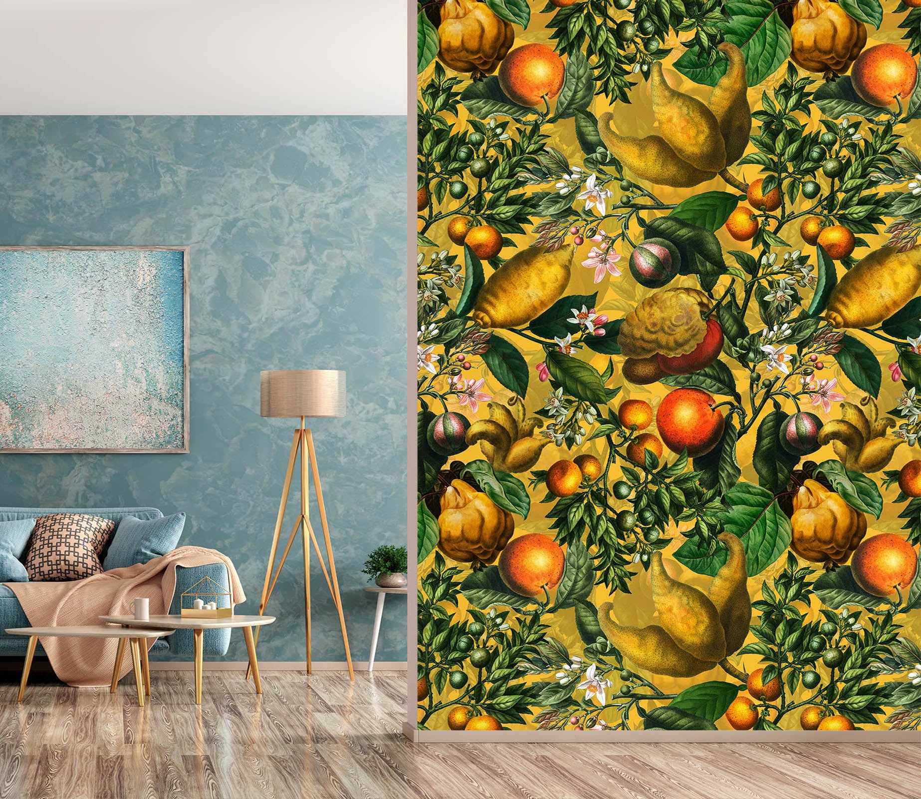 3D Golden Fruit 185 Uta Naumann Wall Mural Wall Murals