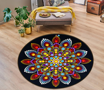 3D Pattern 74264 Round Non Slip Rug Mat