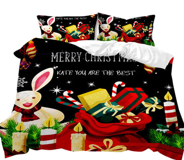 3D Christmas Gift 45240 Christmas Quilt Duvet Cover Xmas Bed Pillowcases