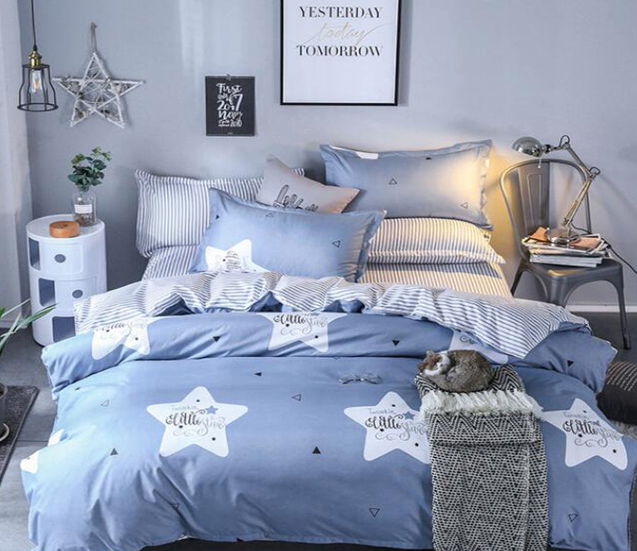 3D Five-Pointed Star 12066 Bed Pillowcases Quilt