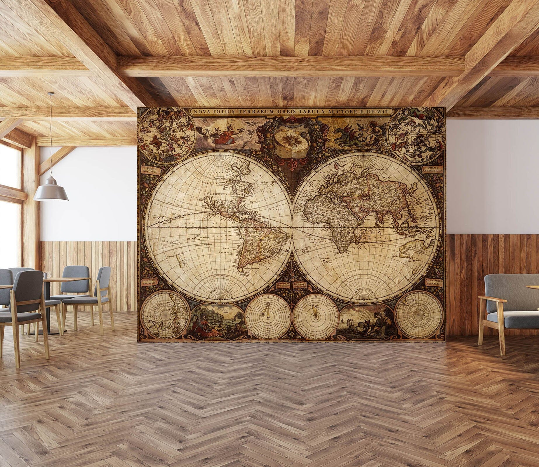 3D Earth Circle 2021 World Map Wall Murals Wallpaper AJ Wallpaper 2 