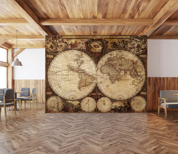 3D Earth Circle 2021 World Map Wall Murals Wallpaper AJ Wallpaper 2 