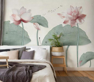 3D Lotus Pond 698 Wall Murals Wallpaper AJ Wallpaper 2 