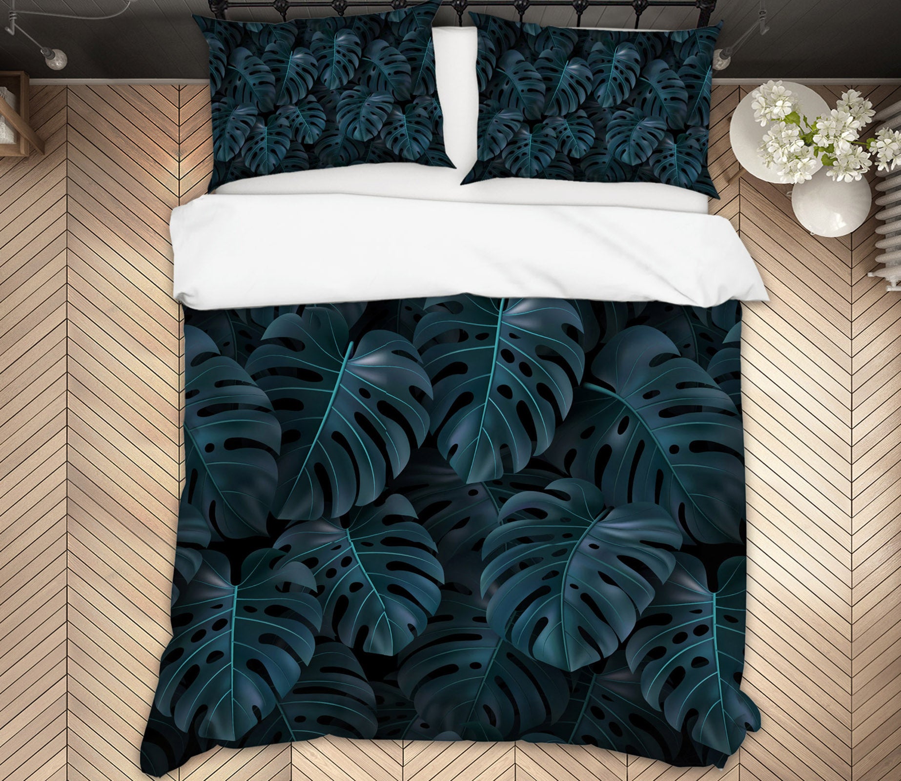 3D Leaves 60084 Bed Pillowcases Quilt