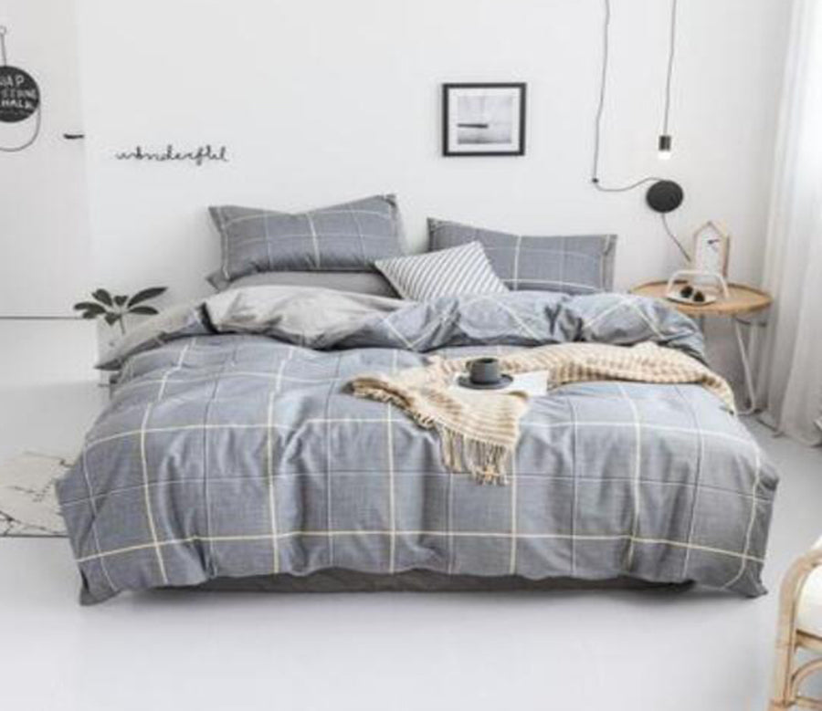 3D Gray 15146 Bed Pillowcases Quilt