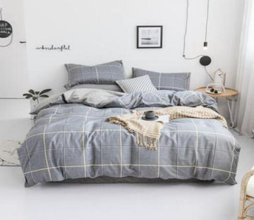 3D Gray 15146 Bed Pillowcases Quilt