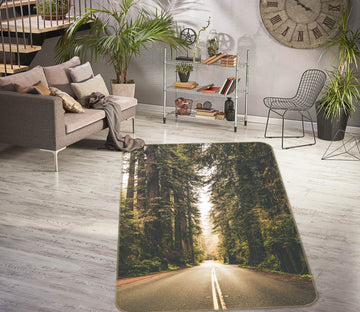 3D Forest Road 33068 Non Slip Rug Mat