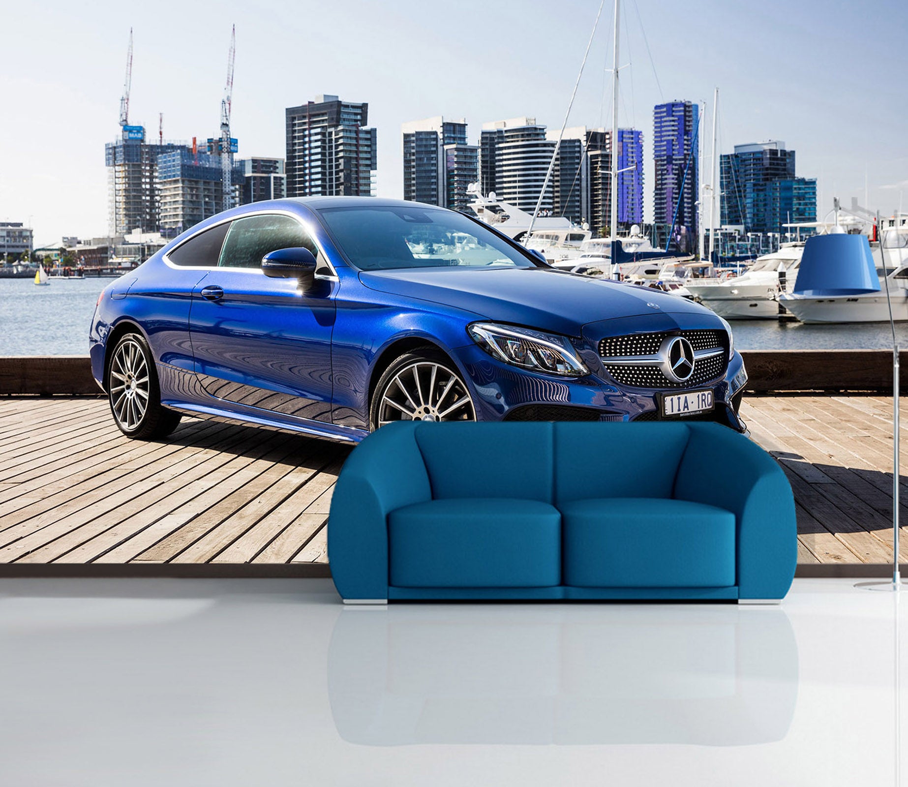 3D Building Car River 258 Vehicle Wall Murals