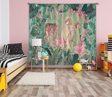 3D Cockatoos And Butterflies 050Andrea haase Curtain Curtains Drapes Curtains AJ Creativity Home 