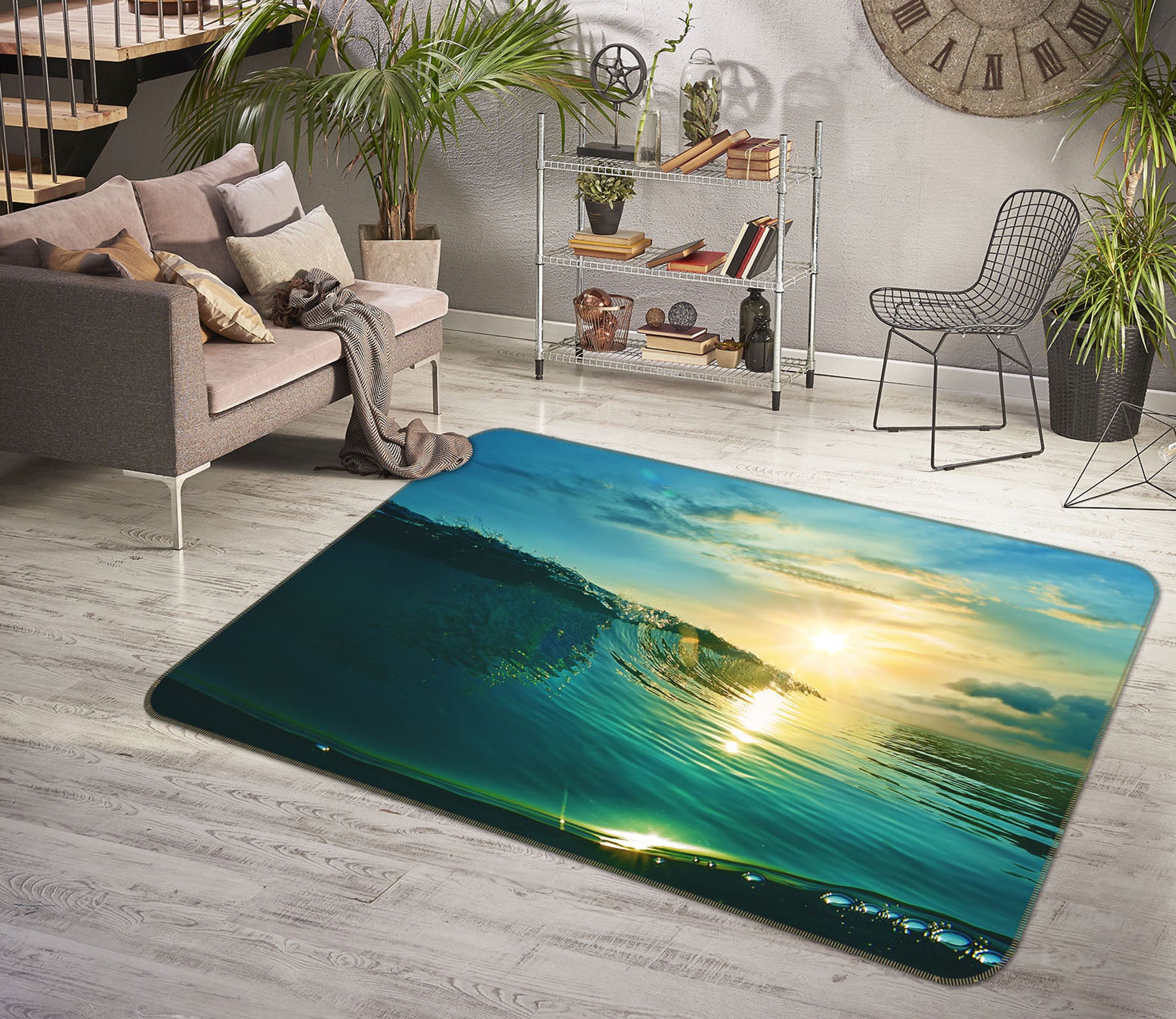 3D Sea Sunlight 36023 Non Slip Rug Mat