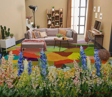3D Flower Field Color Block 9661 Allan P. Friedlander Floor Mural