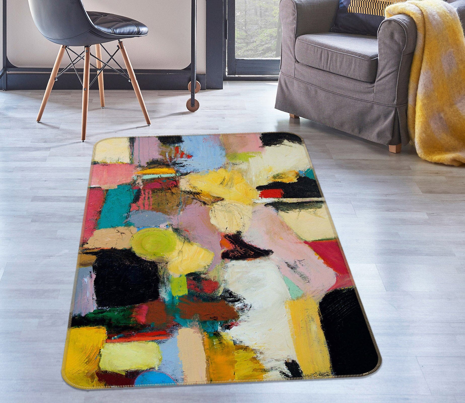 3D Beautiful Color 3002 Allan P. Friedlander Rug Non Slip Rug Mat Mat AJ Creativity Home 