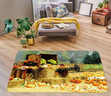 3D Pumpkin Patch 75224 Non Slip Rug Mat
