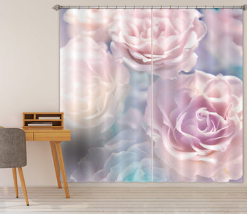 3D Pink Flowers 818 Curtains Drapes Wallpaper AJ Wallpaper 