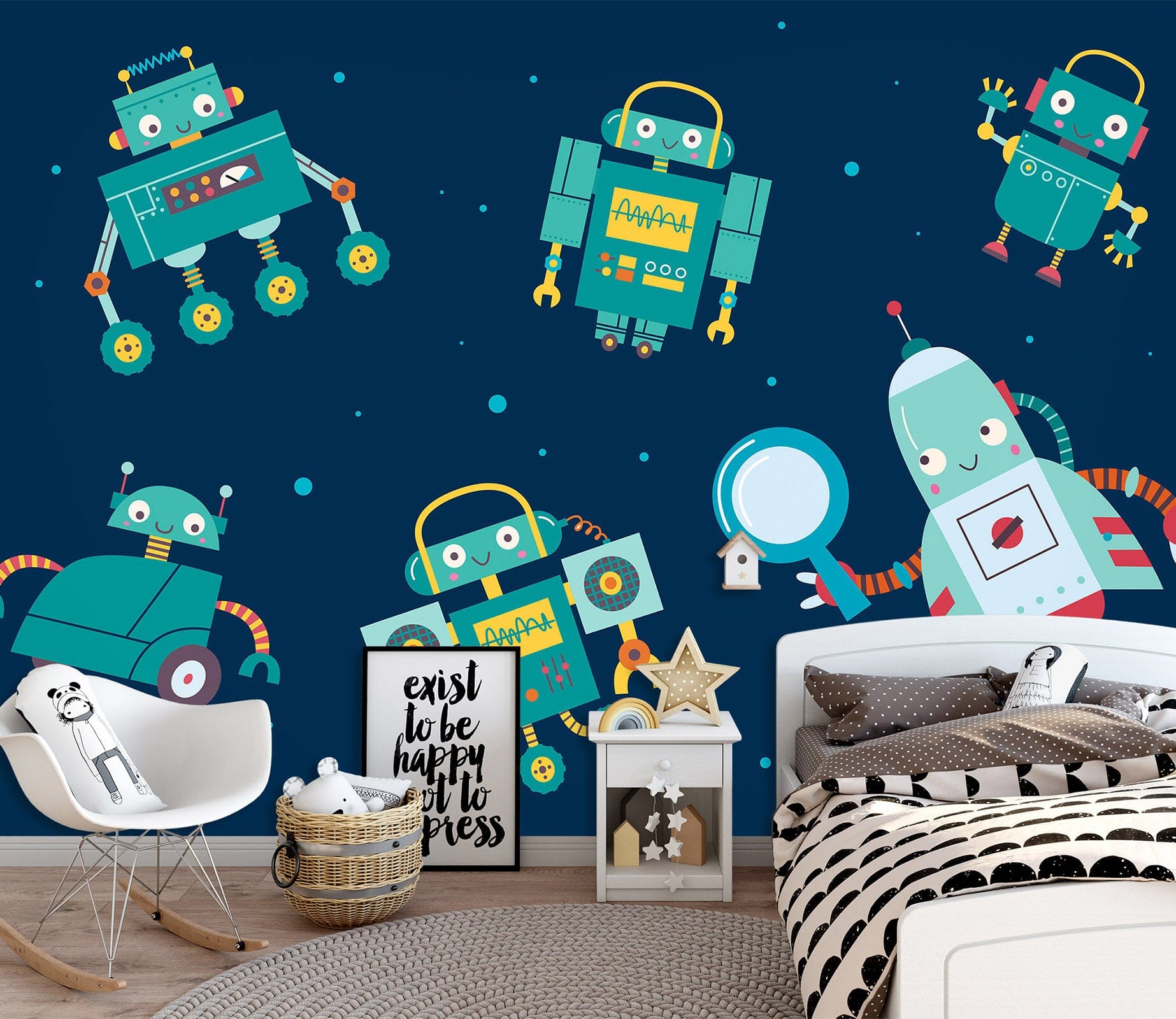 3D Green Robot 1436 Wall Murals Wallpaper AJ Wallpaper 2 