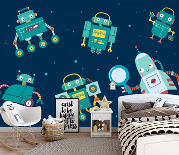 3D Green Robot 1436 Wall Murals Wallpaper AJ Wallpaper 2 