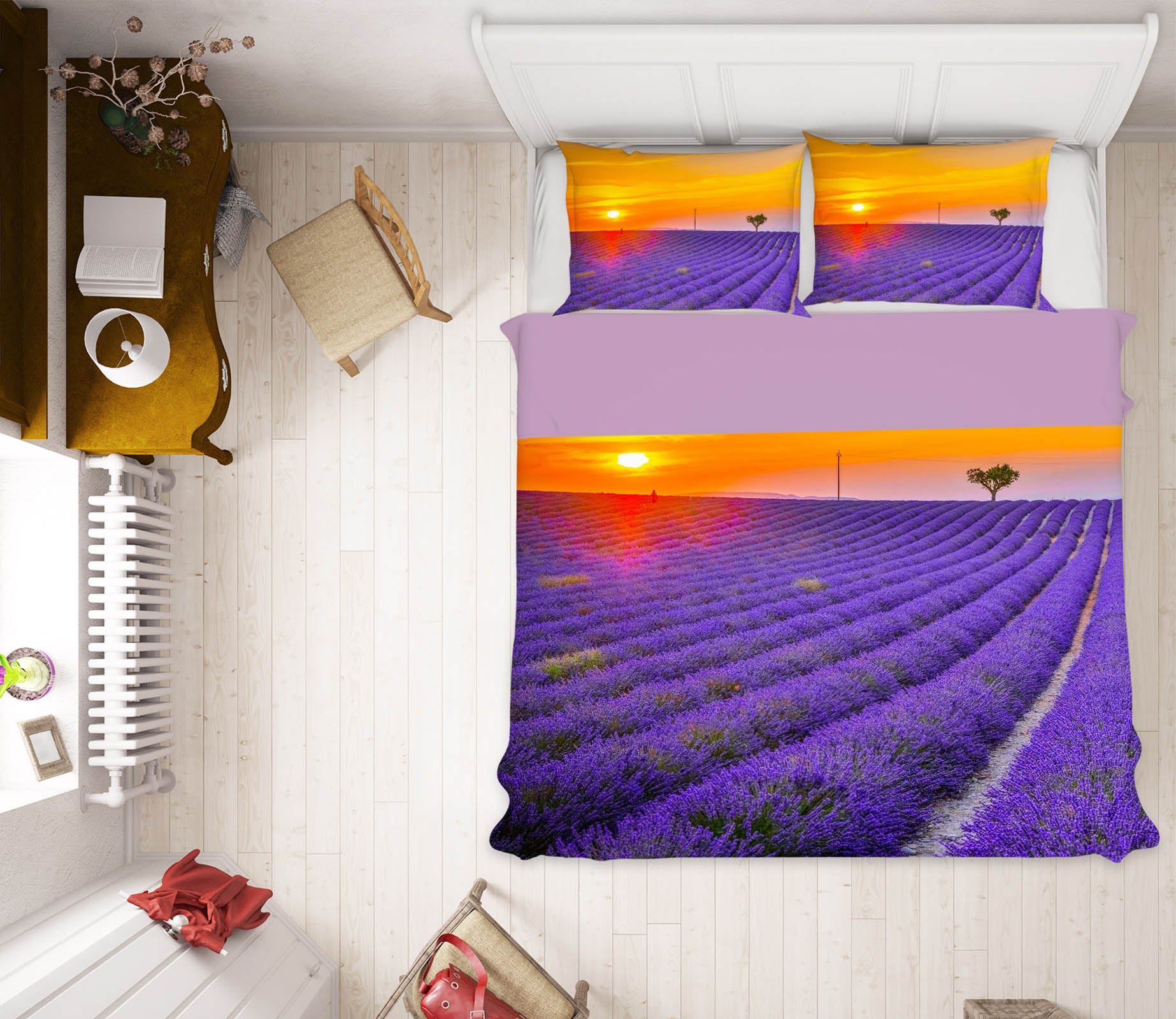 3D Valensole Lavender 165 Marco Carmassi Bedding Bed Pillowcases Quilt