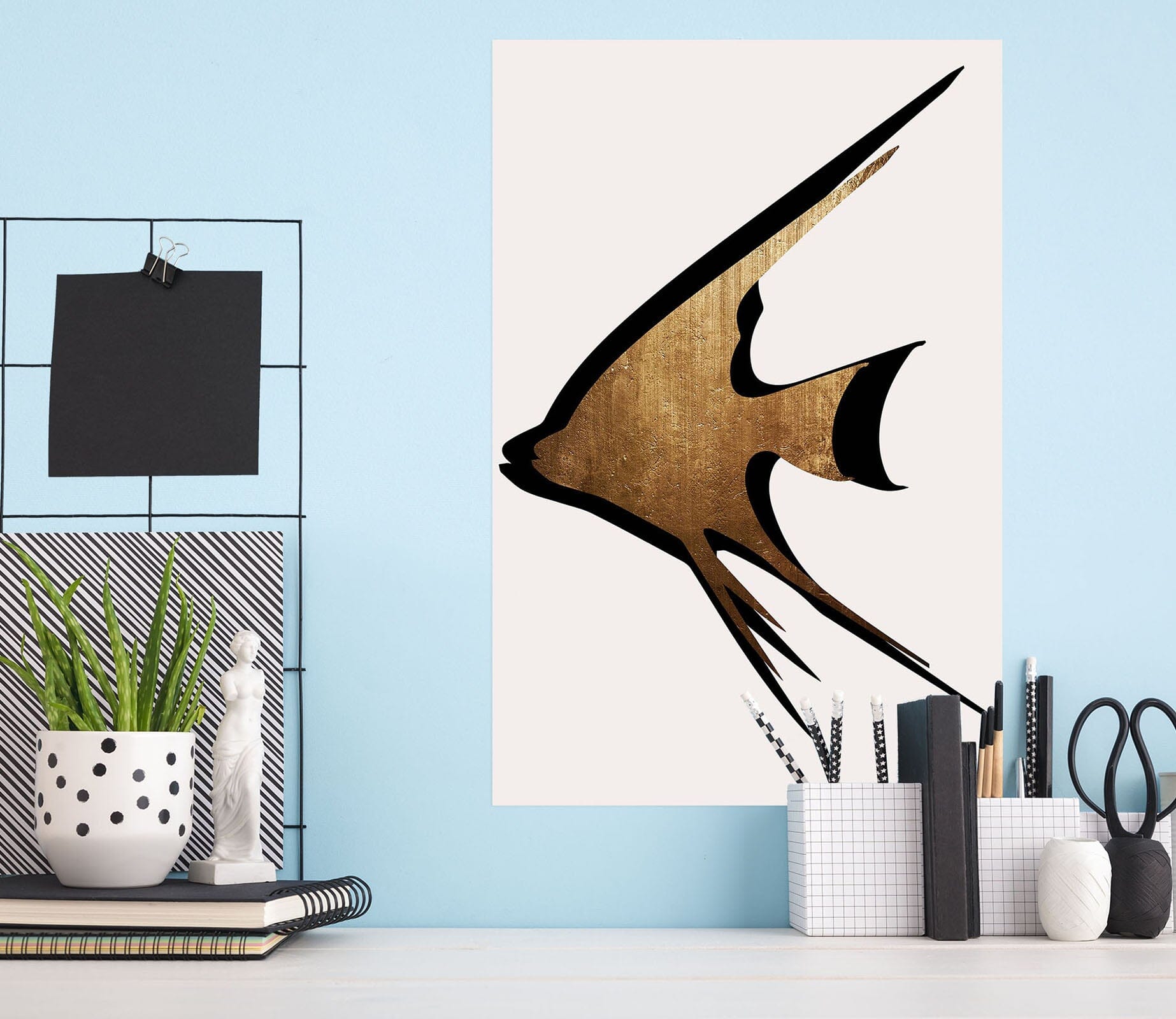 3D Gold Fish 148 Boris Draschoff Wall Sticker Wallpaper AJ Wallpaper 2 