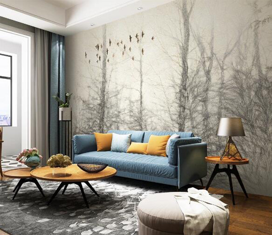 3D Sketch Forest WC1271 Wall Murals