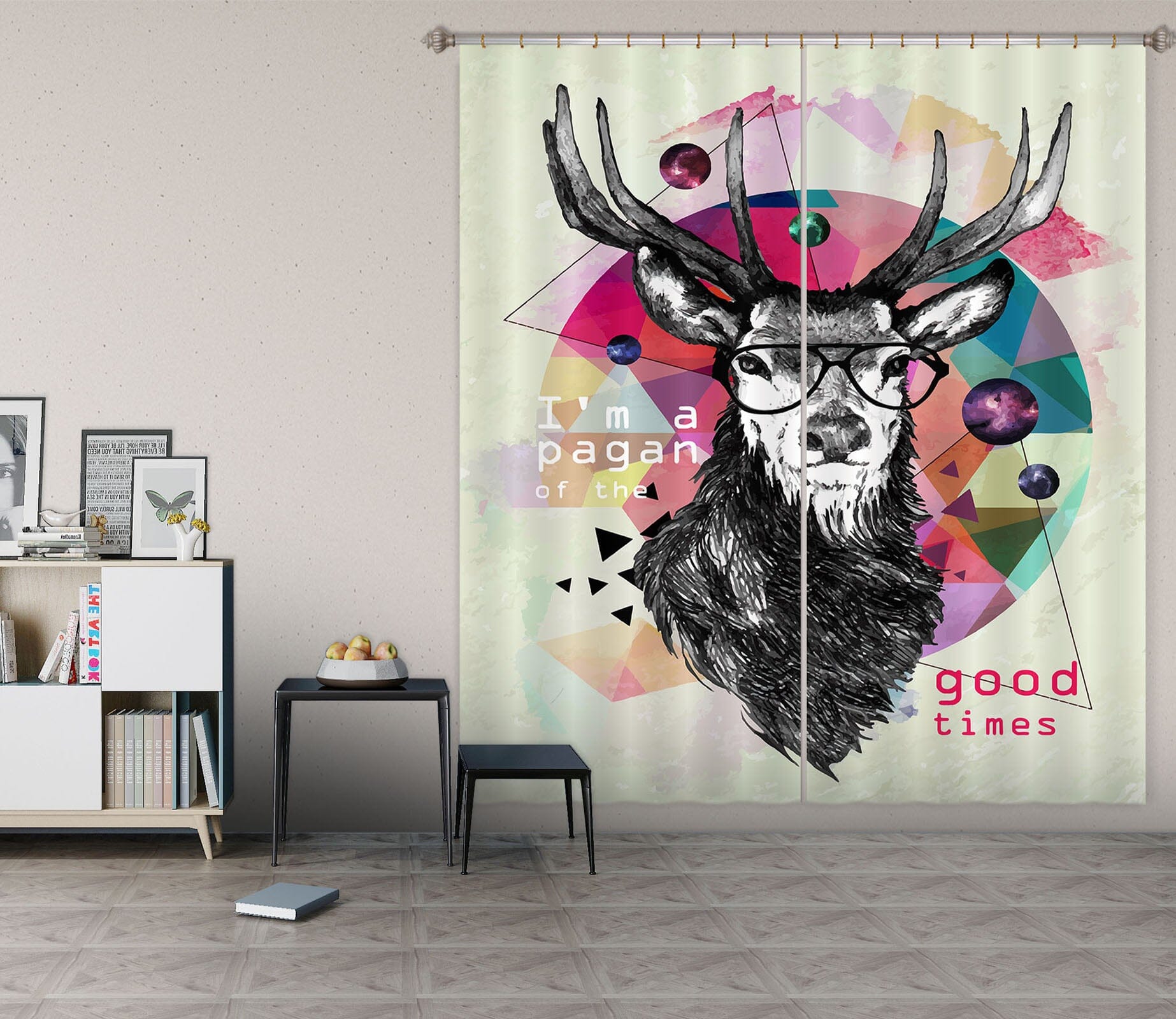 3D Sheep Glasses 766 Curtains Drapes Wallpaper AJ Wallpaper 