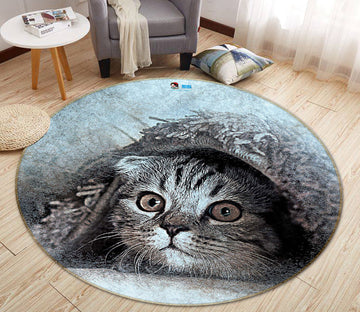3D Cat 81139 Round Non Slip Rug Mat