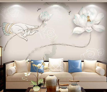 3D Lotus 1315 Wall Murals Wallpaper AJ Wallpaper 2 