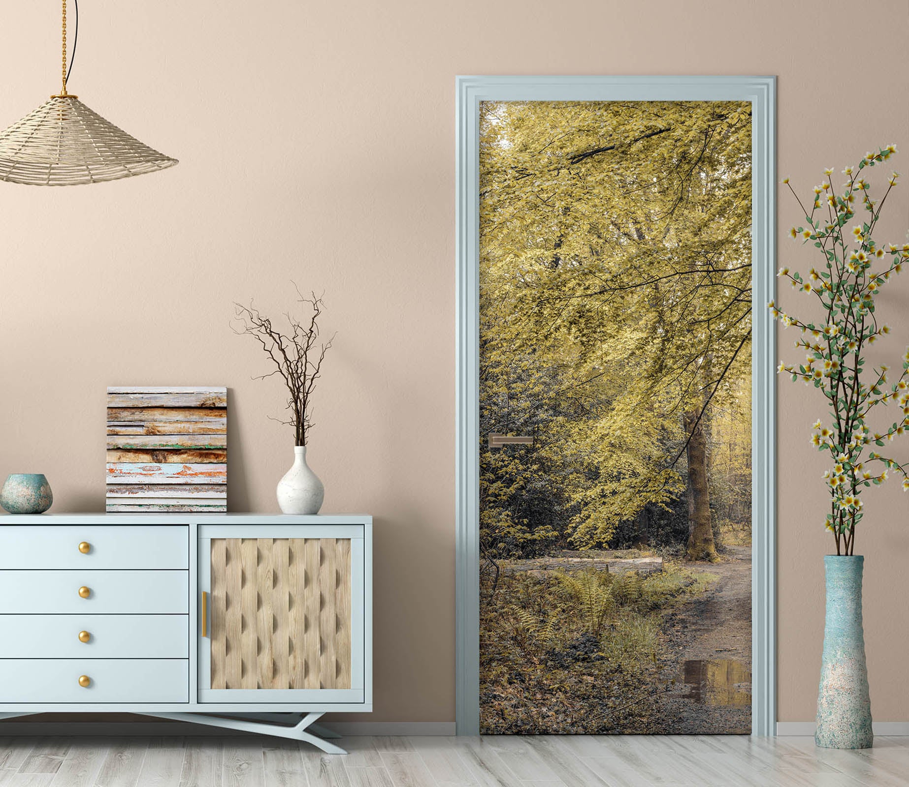3D Green Forest 5171 Assaf Frank Door Mural