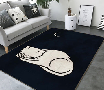 3D Moon Kitten 1029 Boris Draschoff Rug Non Slip Rug Mat Mat AJ Creativity Home 