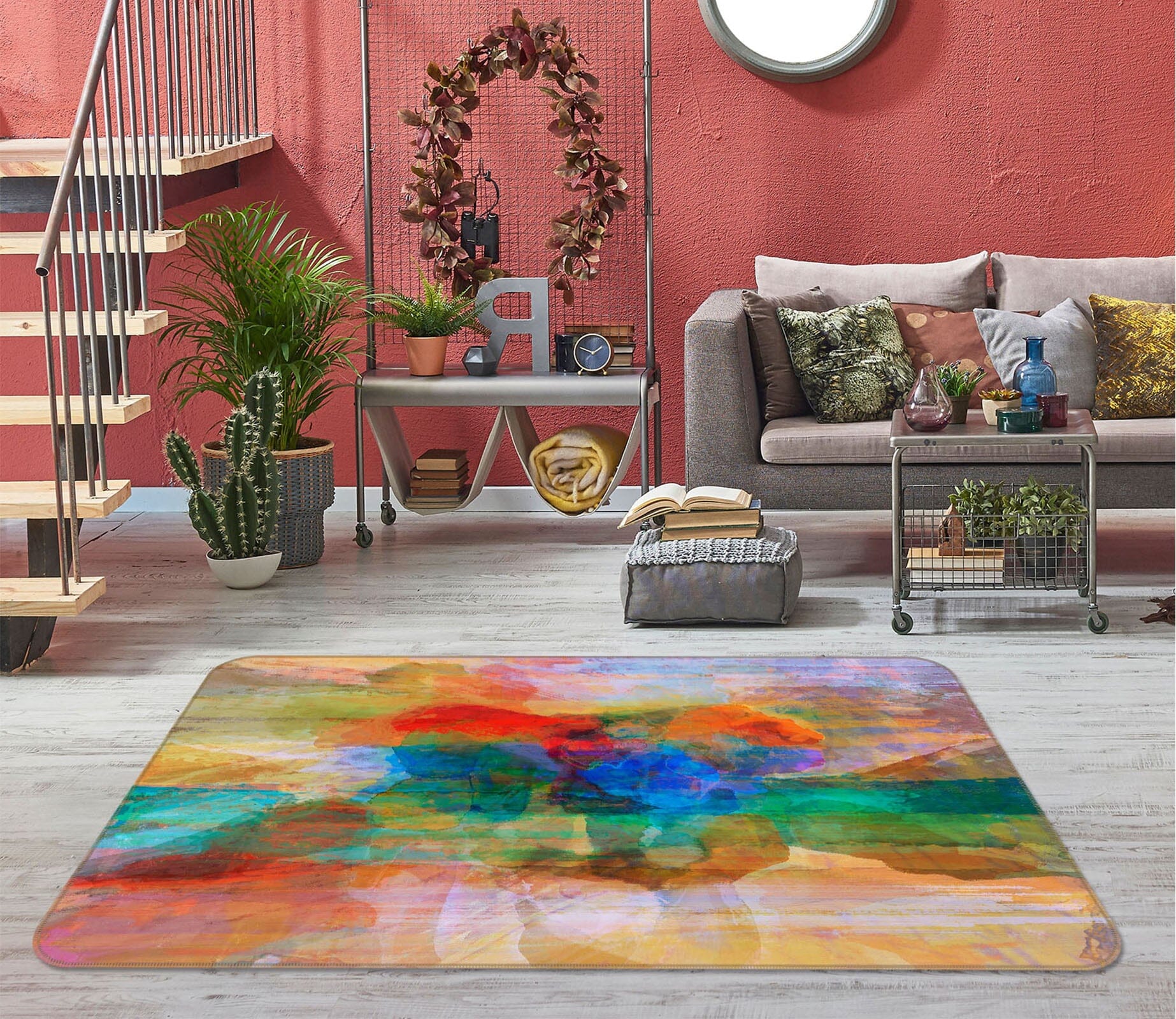 3D Beautiful Color 1036 Michael Tienhaara Rug Non Slip Rug Mat Mat AJ Creativity Home 