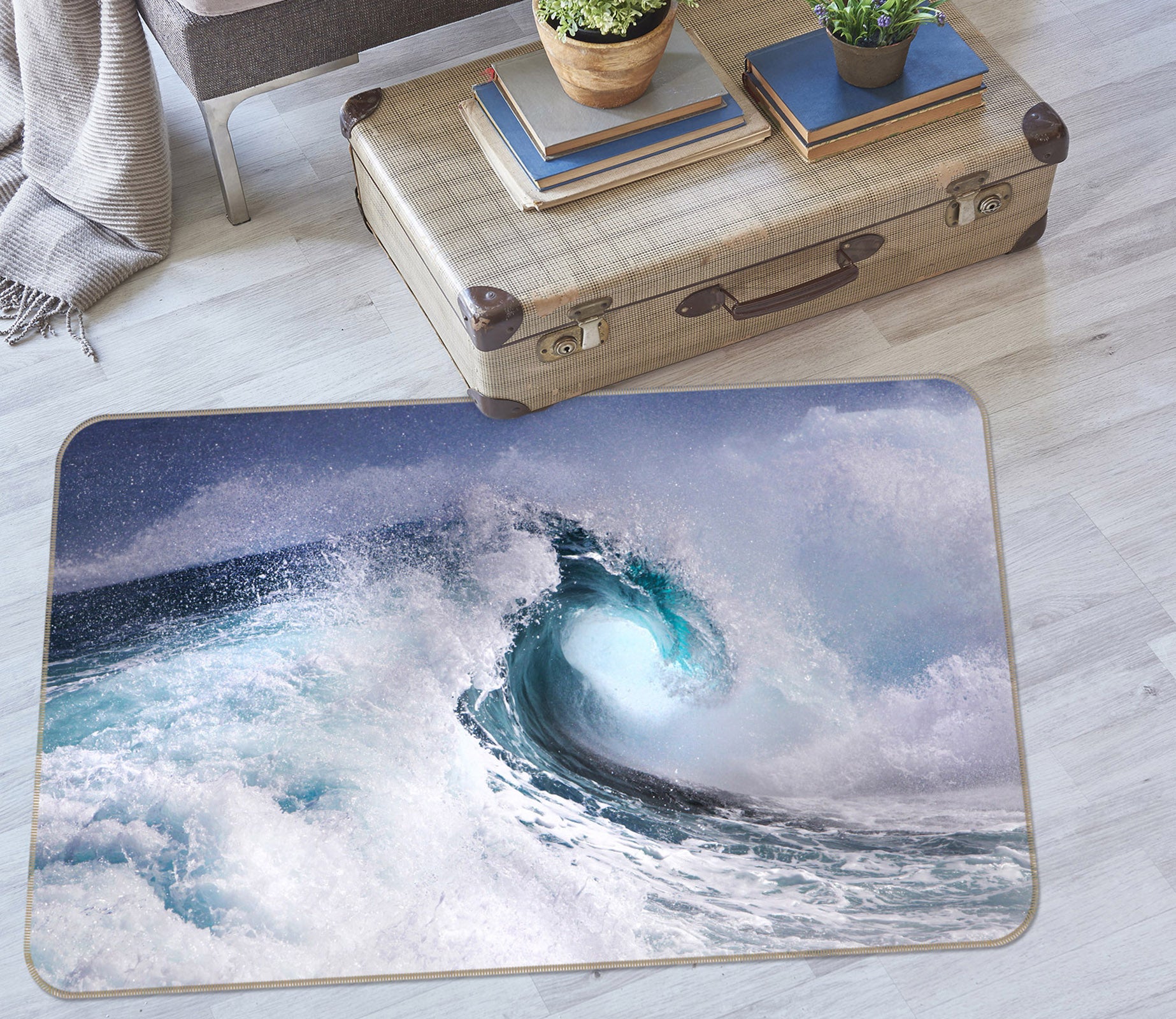 3D Waves 36022 Non Slip Rug Mat