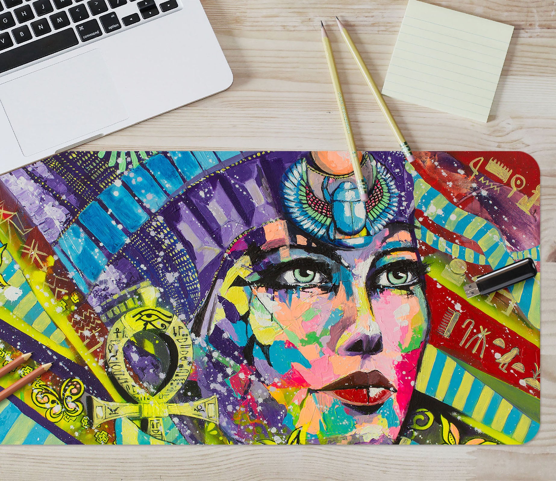 3D Indian Woman 17122 Desk Mat
