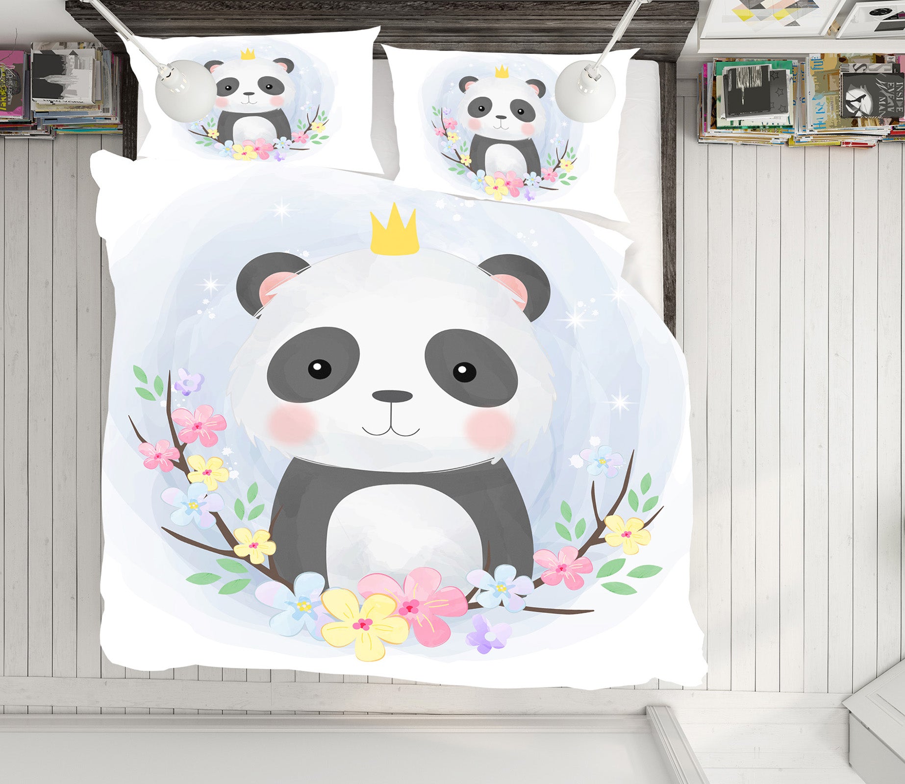 3D Cartoon Panda 58201 Bed Pillowcases Quilt
