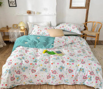 3D Love Butterfly Pattern 13178 Bed Pillowcases Quilt