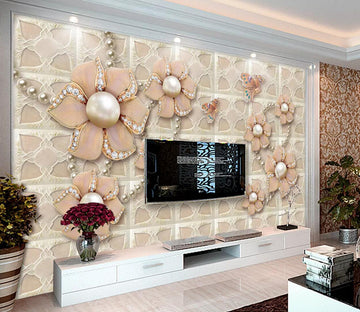 3D Platinum Butterfly WC326 Wall Murals