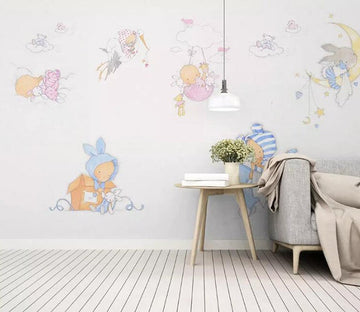 3D Cute Bunny 737 Wall Murals Wallpaper AJ Wallpaper 2 