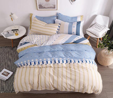 3D Yellow And Blue 2017 Bed Pillowcases Quilt