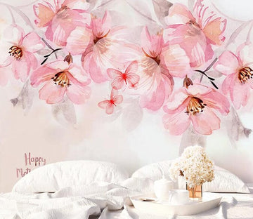 3D Pink Peach 1877 Wall Murals Wallpaper AJ Wallpaper 2 