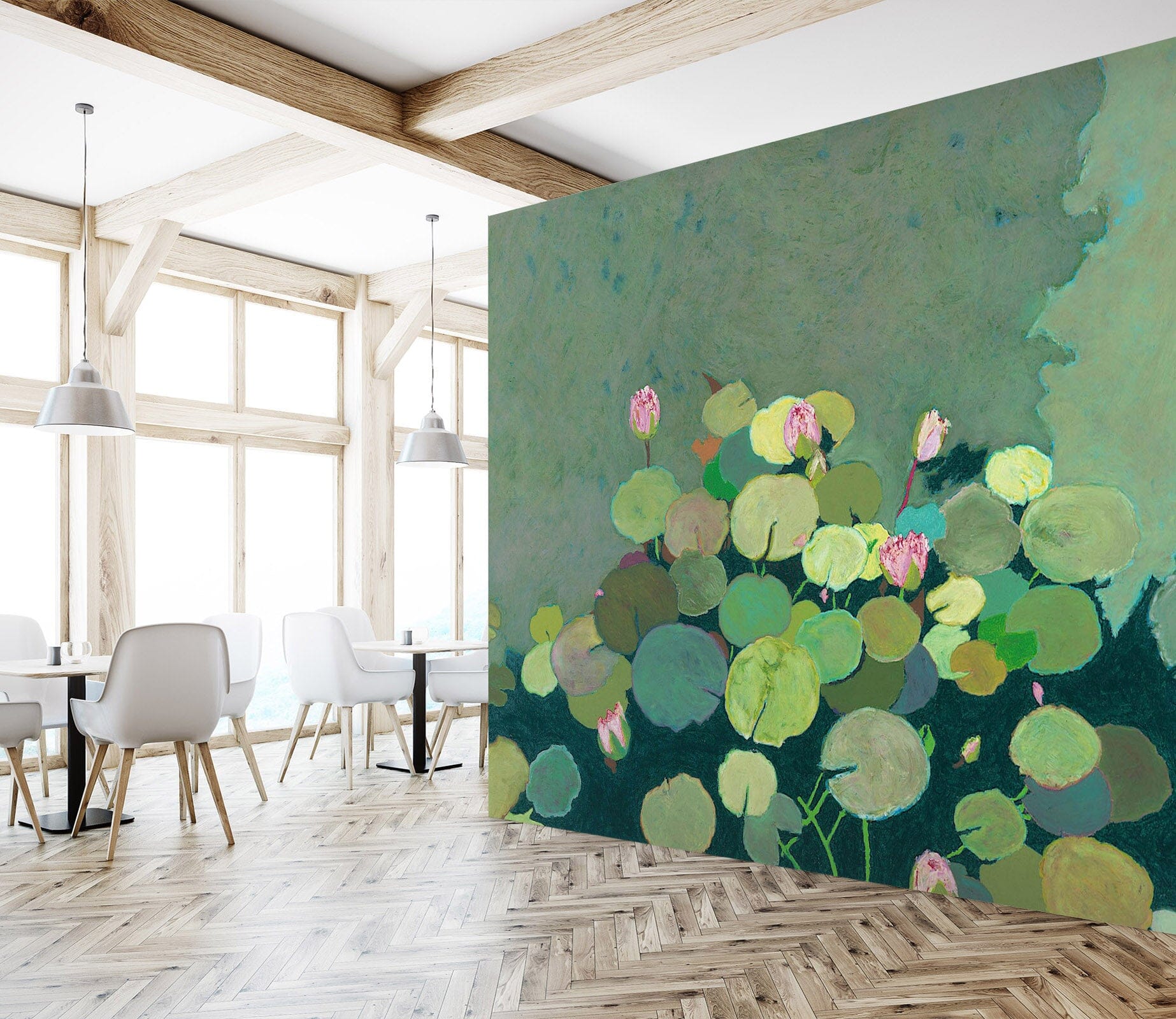 3D Lotus Pond 244 Allan P. Friedlander Wall Mural Wall Murals Wallpaper AJ Wallpaper 2 