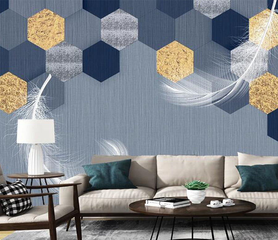 3D Transparent Feather WC2592 Wall Murals