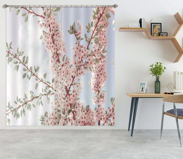 3D Pink Flower Branch 6540 Assaf Frank Curtain Curtains Drapes