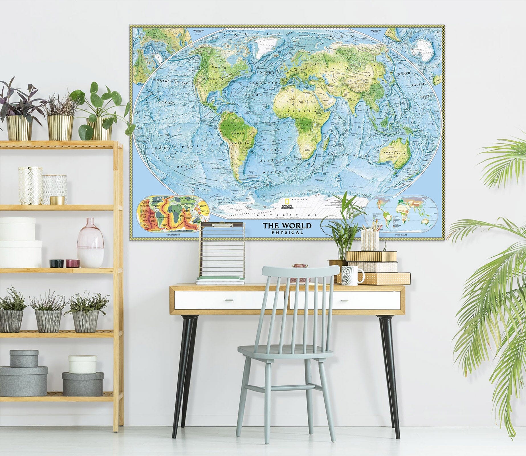 3D Coastline 294 World Map Wall Sticker Wallpaper AJ Wallpaper 2 
