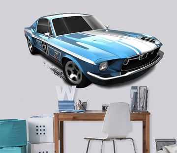 3D Wild Horse Silver black 0315 Vehicles Wallpaper AJ Wallpaper 