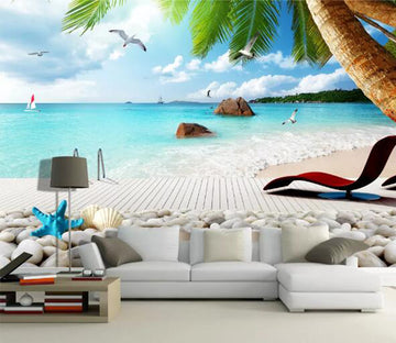 3D Shell Stones WC230 Wall Murals