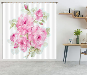 3D Flower Pink 3066 Debi Coules Curtain Curtains Drapes