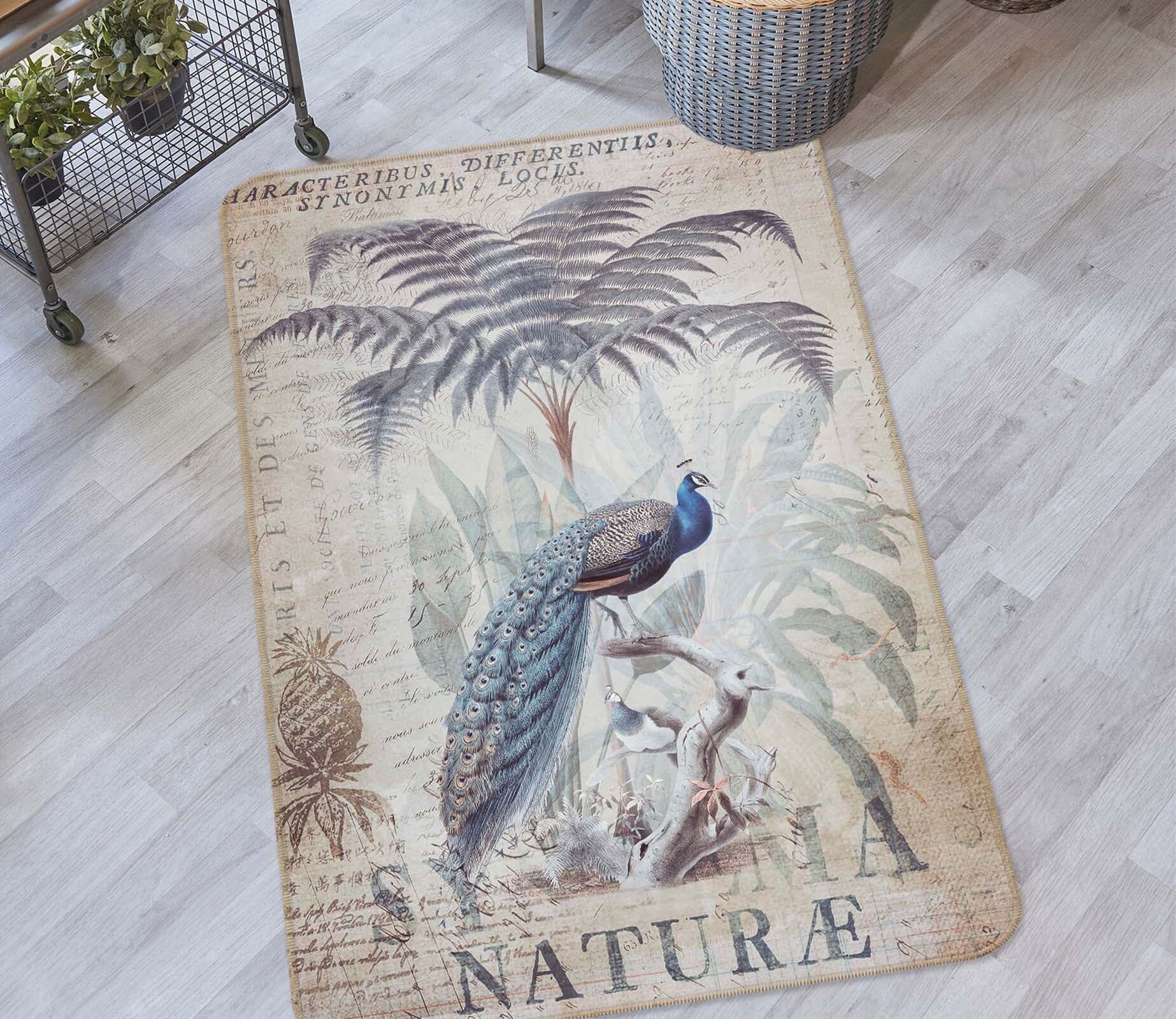 3D Cute Peacock 1029 Andrea haase Rug Non Slip Rug Mat Mat AJ Creativity Home 