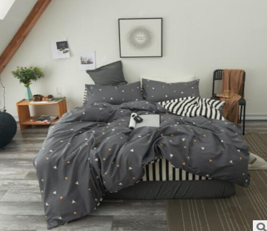 3D Dark Gray 20332 Bed Pillowcases Quilt