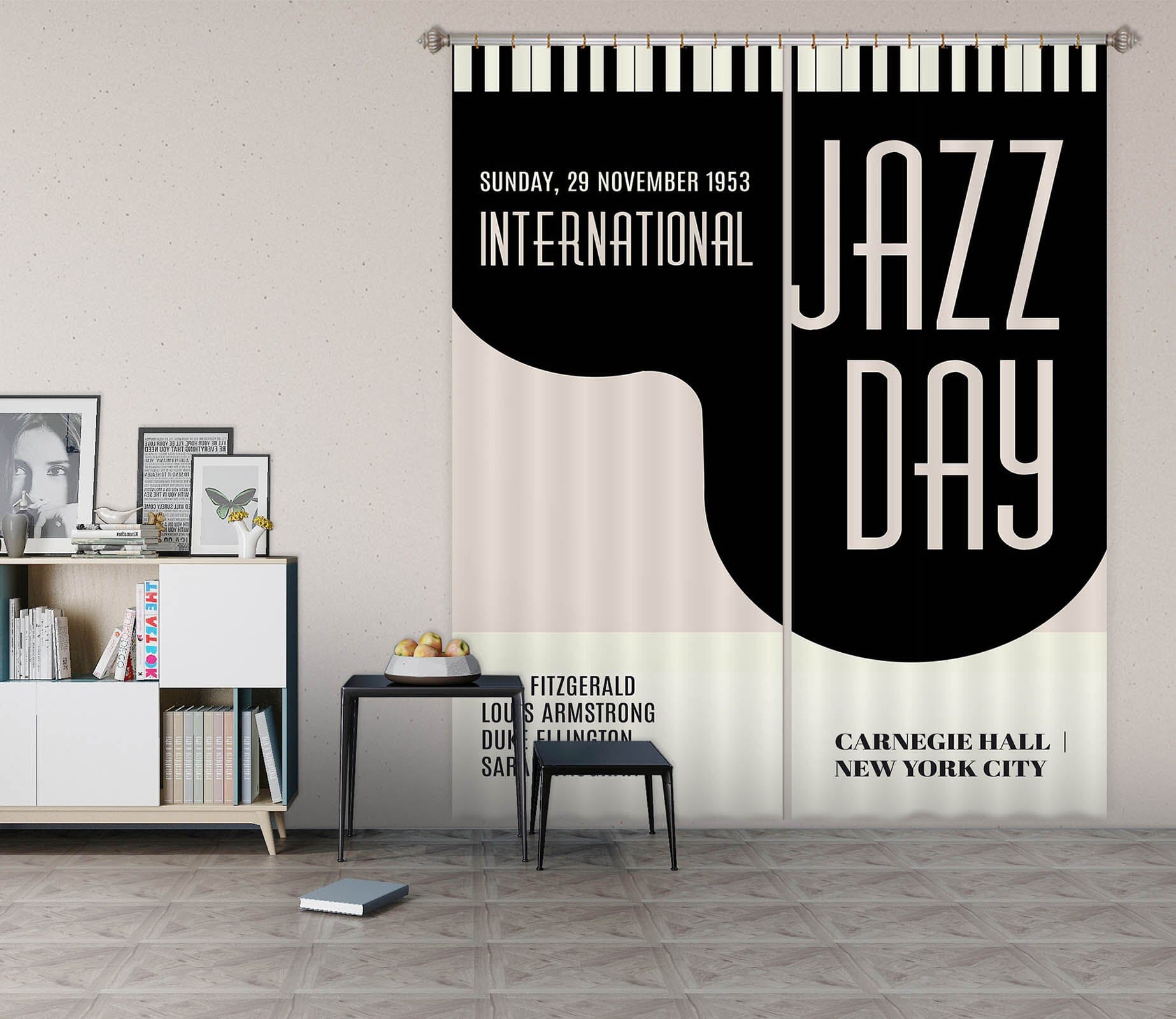 3D Jazzy Days 1067 Boris Draschoff Curtain Curtains Drapes Curtains AJ Creativity Home 